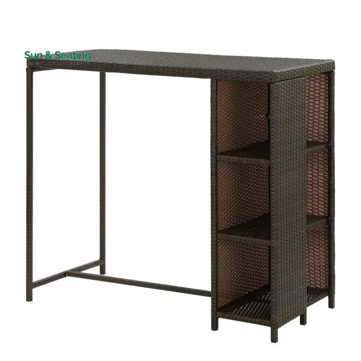 Maravilla Outdoor Rattan Wicker Bar Table with High-Top Design Bar Table