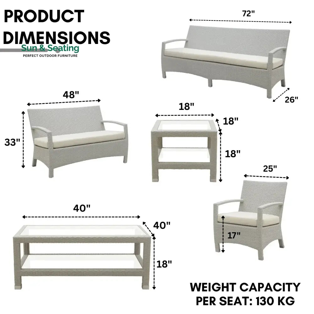 Margrit Outdoor Rattan Wicker 7-Seater Sectional Sofa Set Sofa Set