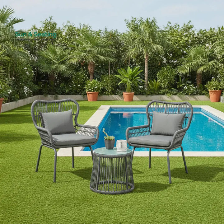 Marguerite Outdoor Patio Garden 3 Piece All Weather Resistant Furniture Set Patio Set