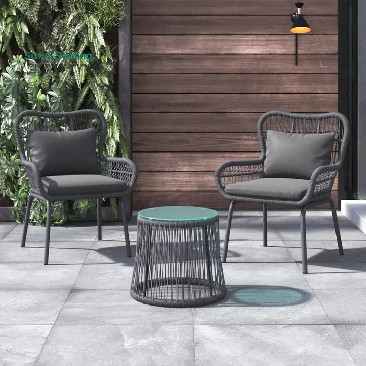 Marguerite Outdoor Patio Garden 3 Piece All Weather Resistant Furniture Set Patio Set