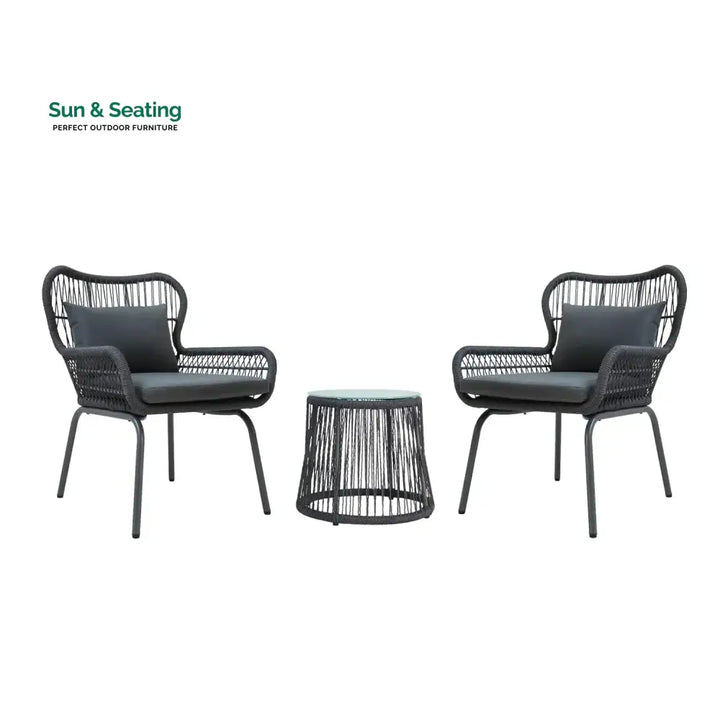 Marguerite Outdoor Patio Garden 3 Piece All Weather Resistant Furniture Set Patio Set