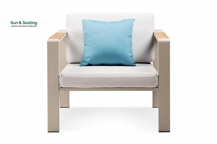 Marino Outdoor Sofa Set 2 Seater 2 Single seater and 1 Center Table (Beige) Sofa Sets