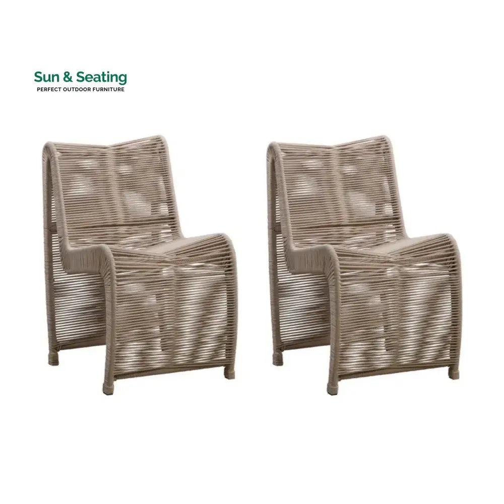 Mariposa 2-Piece Outdoor Rope Patio Chairs Patio Chairs