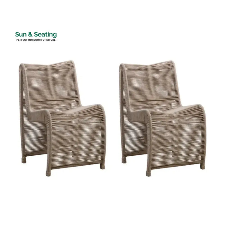 Mariposa 2-Piece Outdoor Rope Patio Chairs Patio Chairs