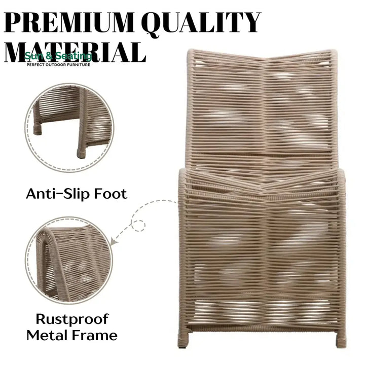 Mariposa 2-Piece Outdoor Rope Patio Chairs Patio Chairs