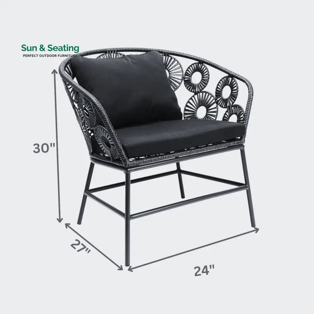 Marsh Outdoor Sofa Set 2 Seater 1 Single Seater and 1 Center Table Set (White) Sofa Sets