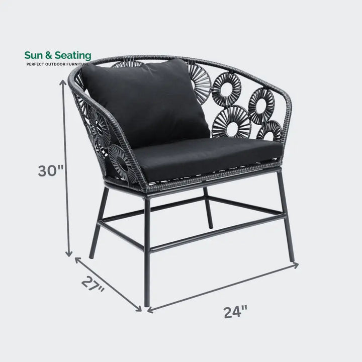 Marsh Outdoor Sofa Set 2 Seater 1 Single Seater and 1 Center Table Set (White) Sofa Sets