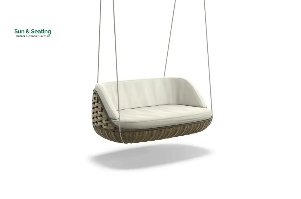 Mazzi Double Seater Hanging Swing Without Stand For Balcony Garden Swing Olive Swings