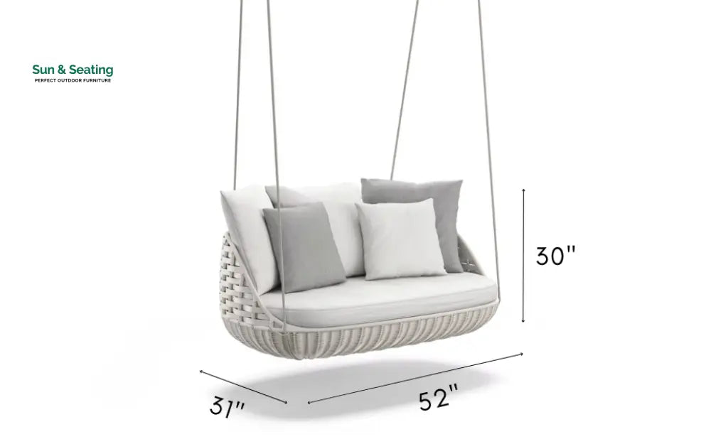 Mazzi Double Seater Hanging Swing Without Stand For Balcony Garden Swing Swings