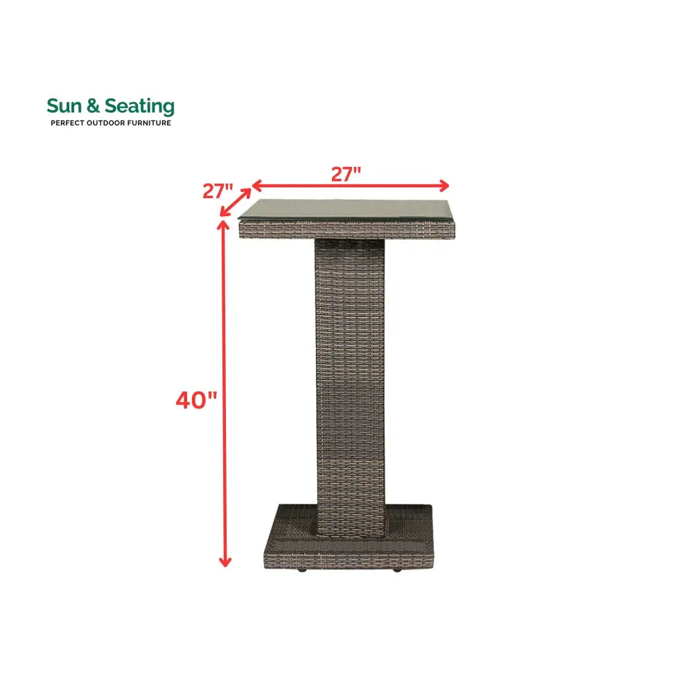 Meier Outdoor Patio Bar Sets 2 Chairs and 1 Table (Capicano) Bar Sets