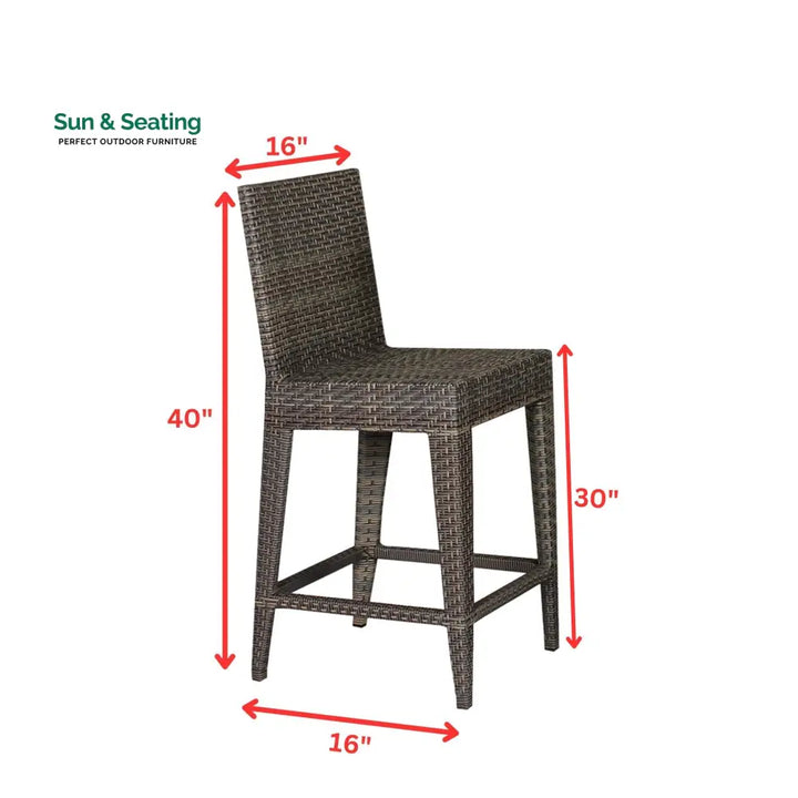 Meier Outdoor Patio Bar Sets 2 Chairs and 1 Table (Capicano) Bar Sets