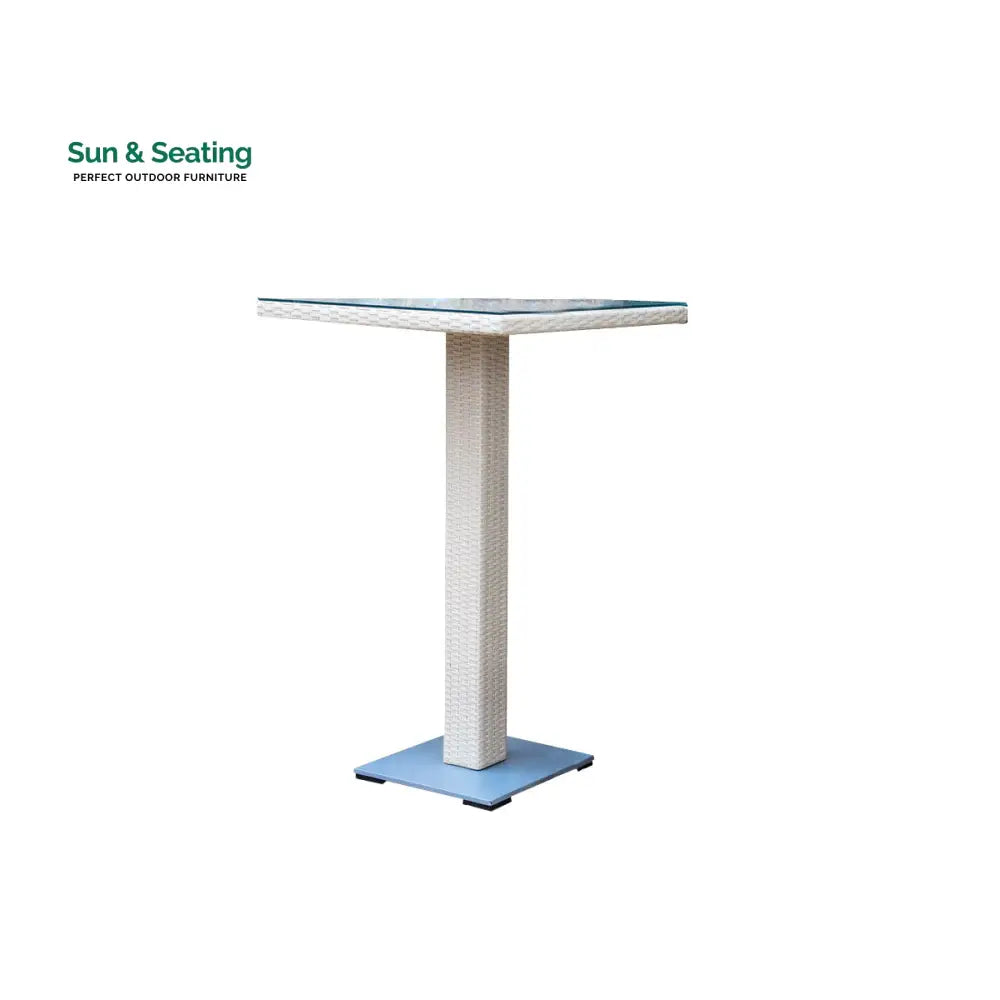 Meier Outdoor Patio Bar Sets 2 Chairs and 1 Table (White) Bar Sets