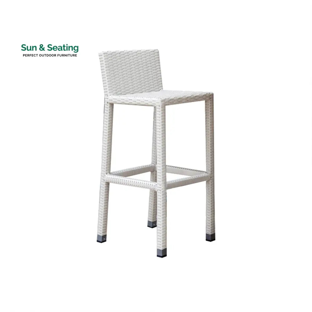 Meier Outdoor Patio Bar Sets 2 Chairs and 1 Table (White) Bar Sets