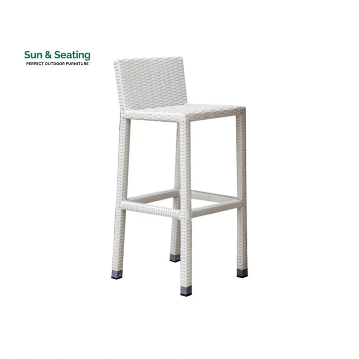 Meier Outdoor Patio Bar Sets 2 Chairs and 1 Table (White) Bar Sets