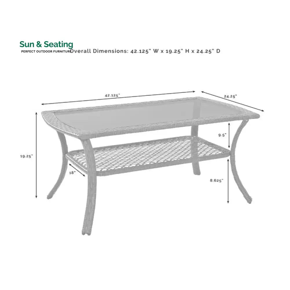Meier Outdoor Sofa Set 2 Seater 2 Single seater and 1 Center Table (Grey) Sofa Sets