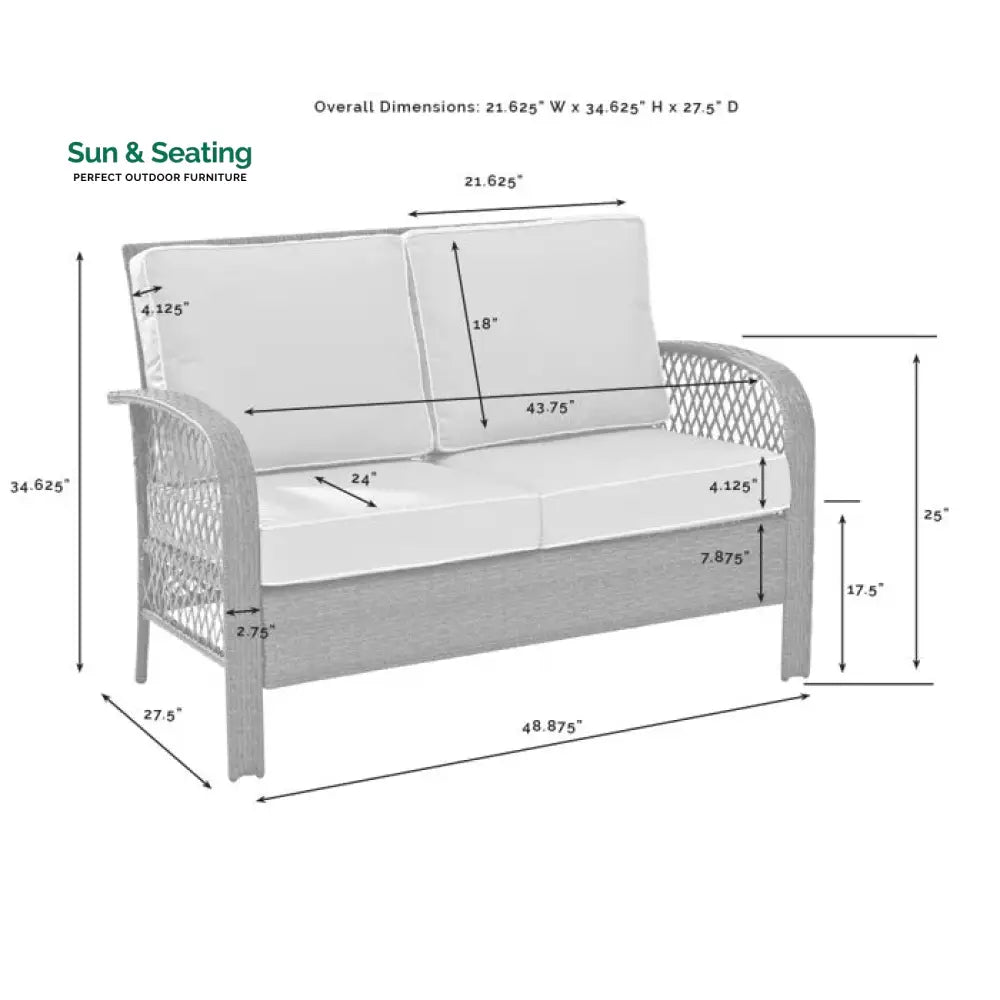 Meier Outdoor Sofa Set 2 Seater 2 Single seater and 1 Center Table (Grey) Sofa Sets