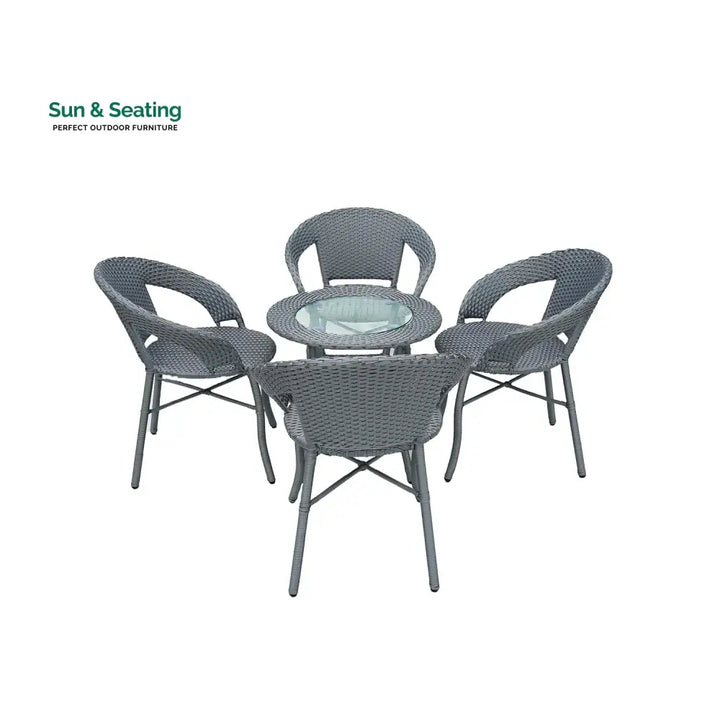 Mercedes 5-Piece Outdoor Rattan Wicker Patio Bistro Set Patio Set