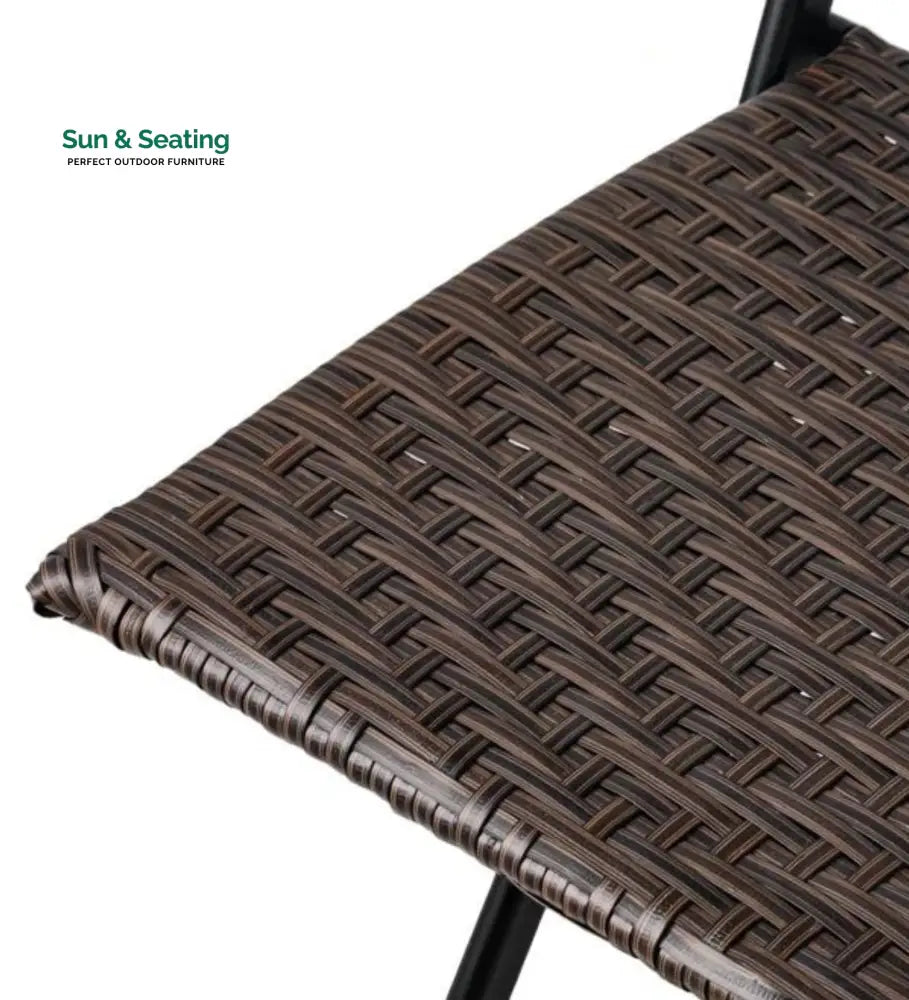 Messer Outdoor Patio Seating Set 2 Chairs and 1 Table Set (Brown) Coffee Table Sets