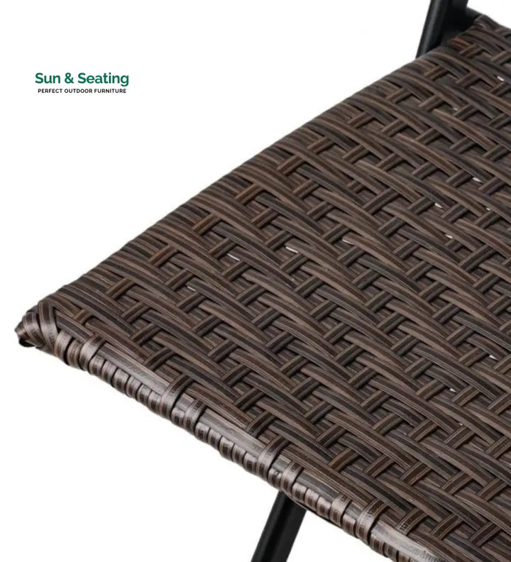 Messer Outdoor Patio Seating Set 2 Chairs and 1 Table Set (Brown) Coffee Table Sets