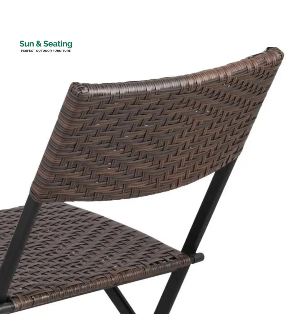 Messer Outdoor Patio Seating Set 2 Chairs and 1 Table Set (Brown) Coffee Table Sets