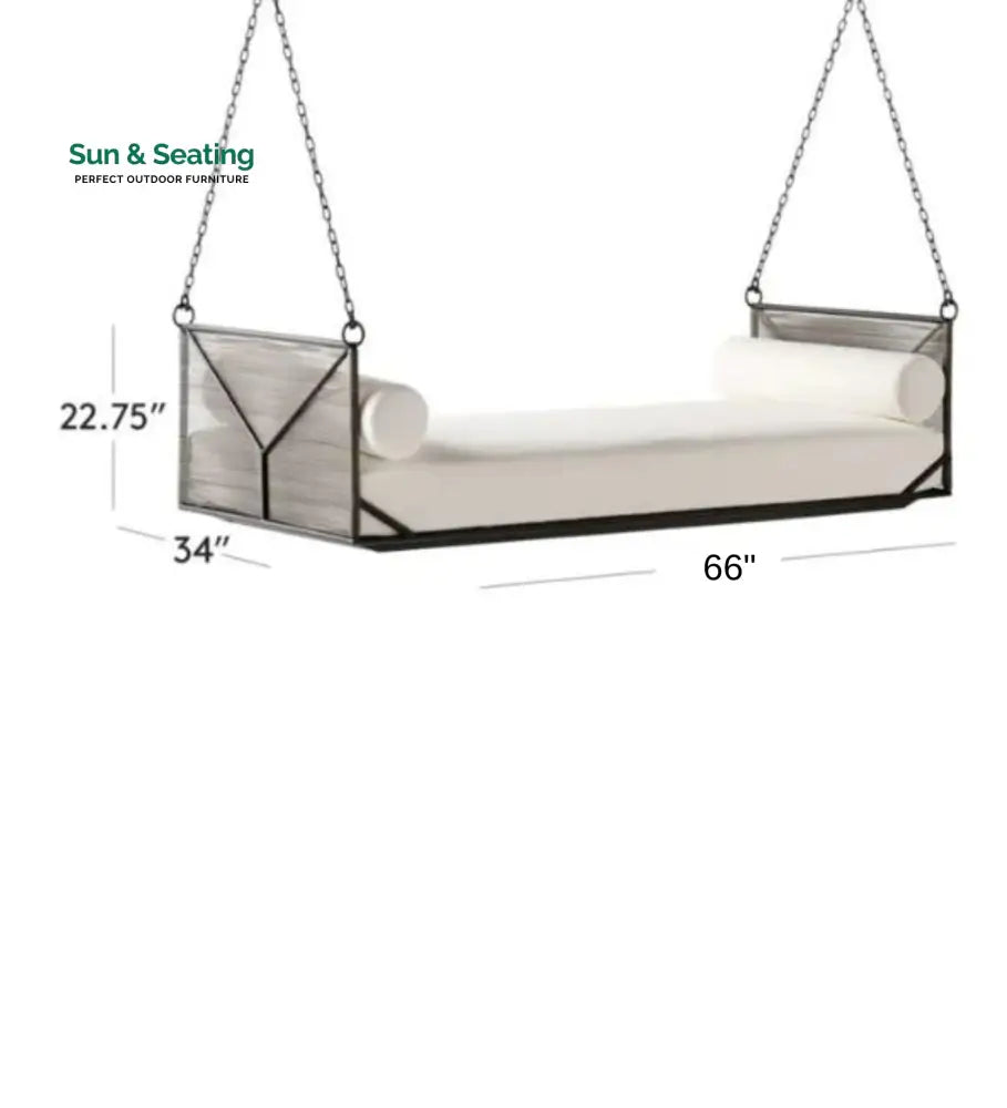Michel Three Seater Hanging Swing Without Stand For Balcony Garden Swing (Grey) Swings