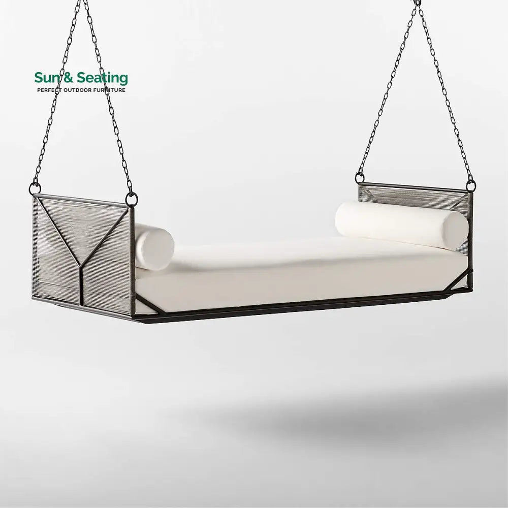 Michel Three Seater Hanging Swing Without Stand For Balcony Garden Swing (Grey) Swings