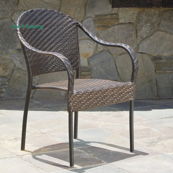 Michele Outdoor Patio Dining Set 6 Chairs and 1 Table (Brown) Dining sets
