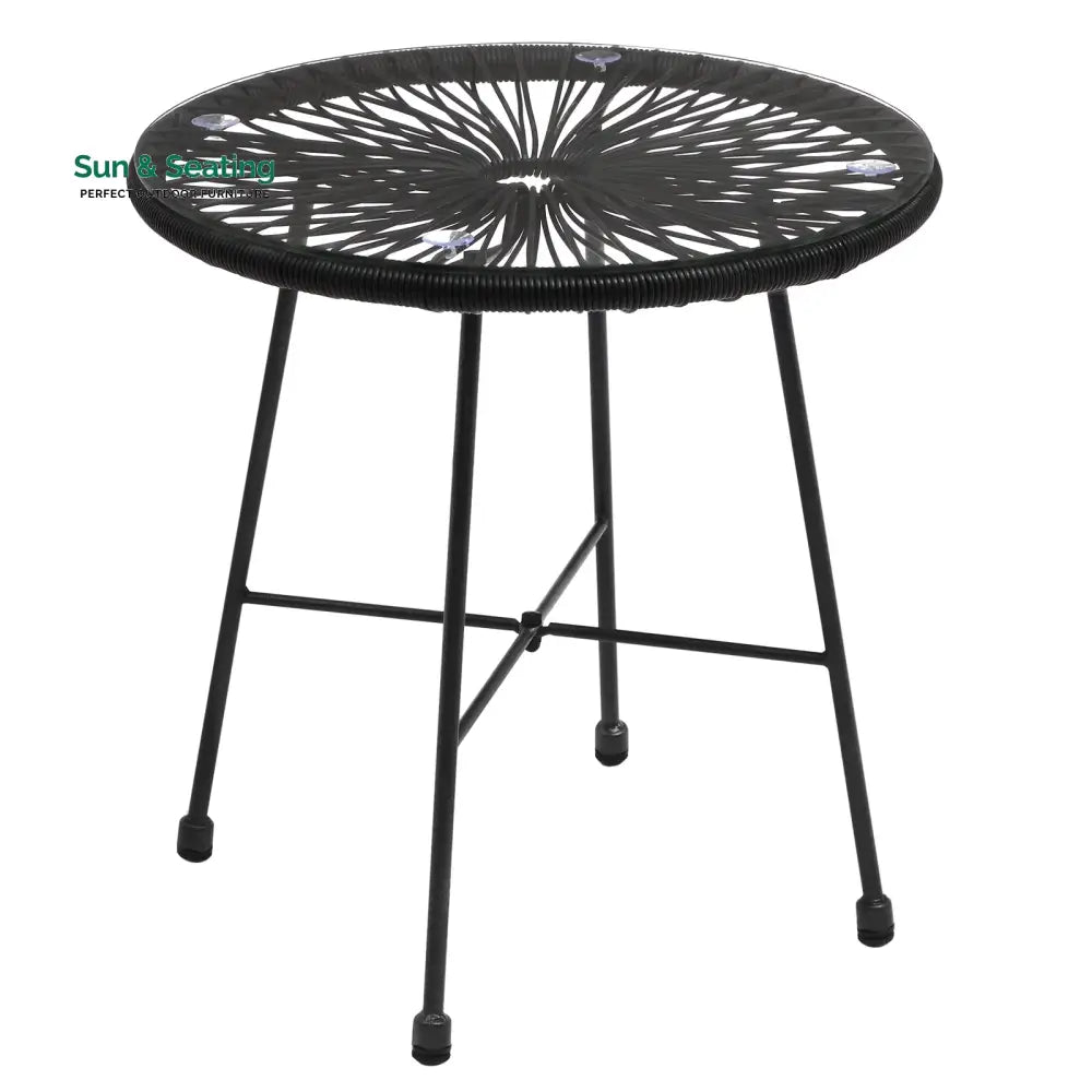 Millions Outdoor Patio Seating Set 2 Chairs and 1 Table Set (Black) Coffee Table Sets