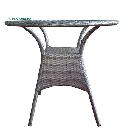 Mishka Outdoor Patio Seating Set 4 Chairs and 1 Table Set (Silver) Coffee Table Sets