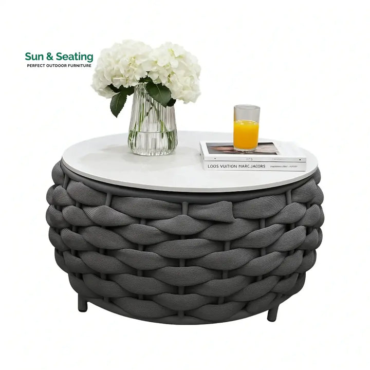 Miyako Nest Shape 3-Piece Hand-Woven Rope Patio Set Patio Set