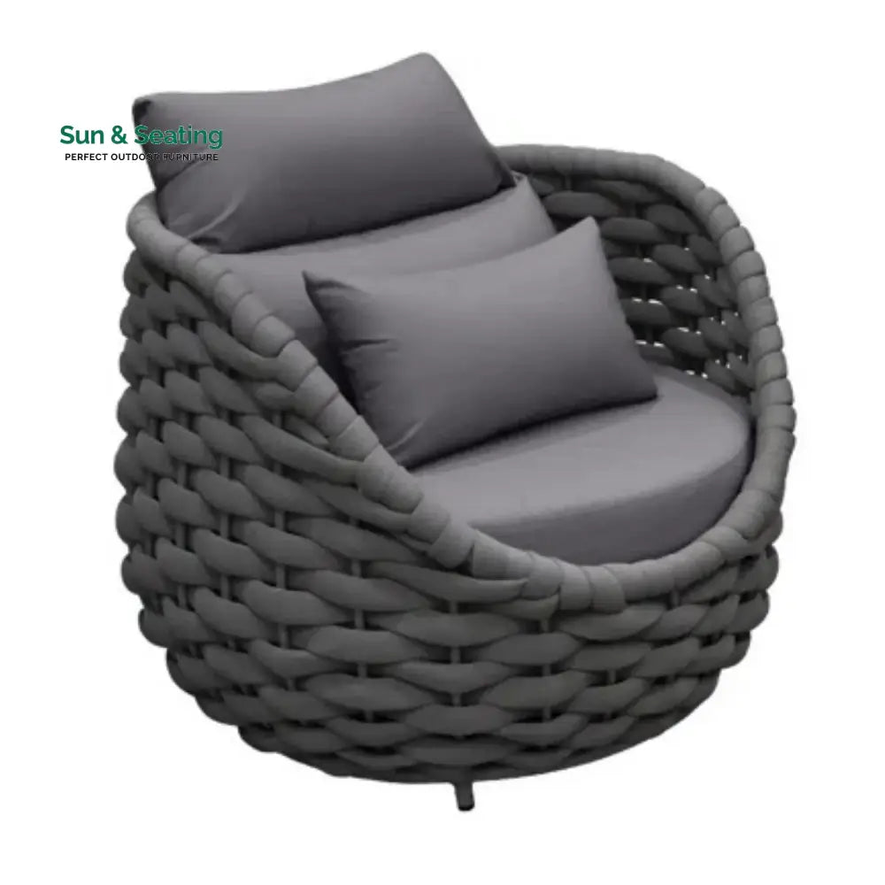 Miyako Nest Shape 3-Piece Hand-Woven Rope Patio Set Patio Set