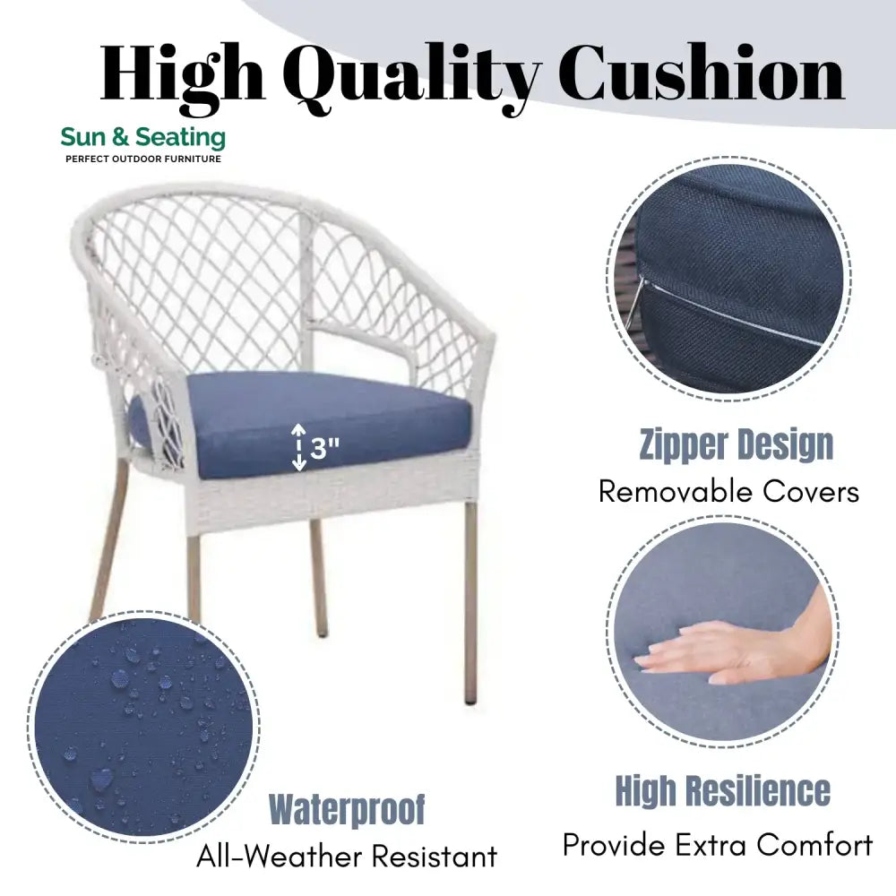 Miyu 3-Piece Outdoor Rattan Wicker Patio Set Patio Set