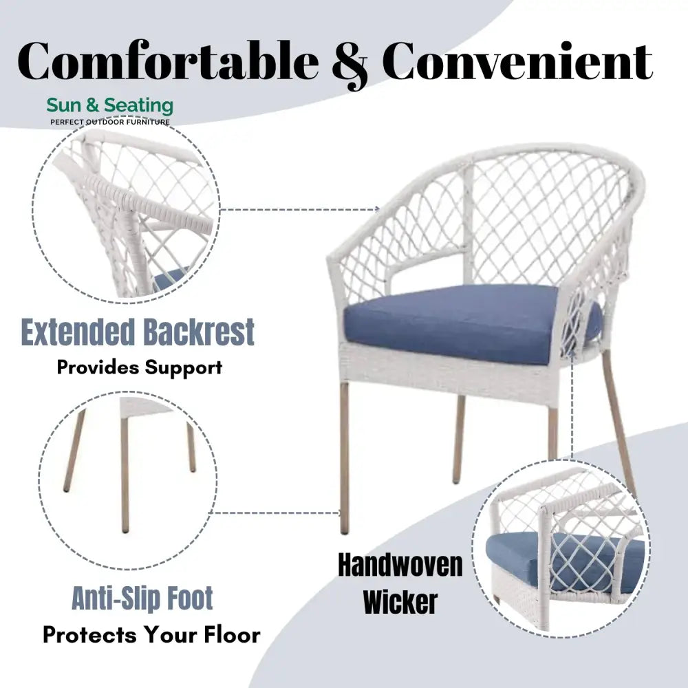 Miyu 3-Piece Outdoor Rattan Wicker Patio Set Patio Set