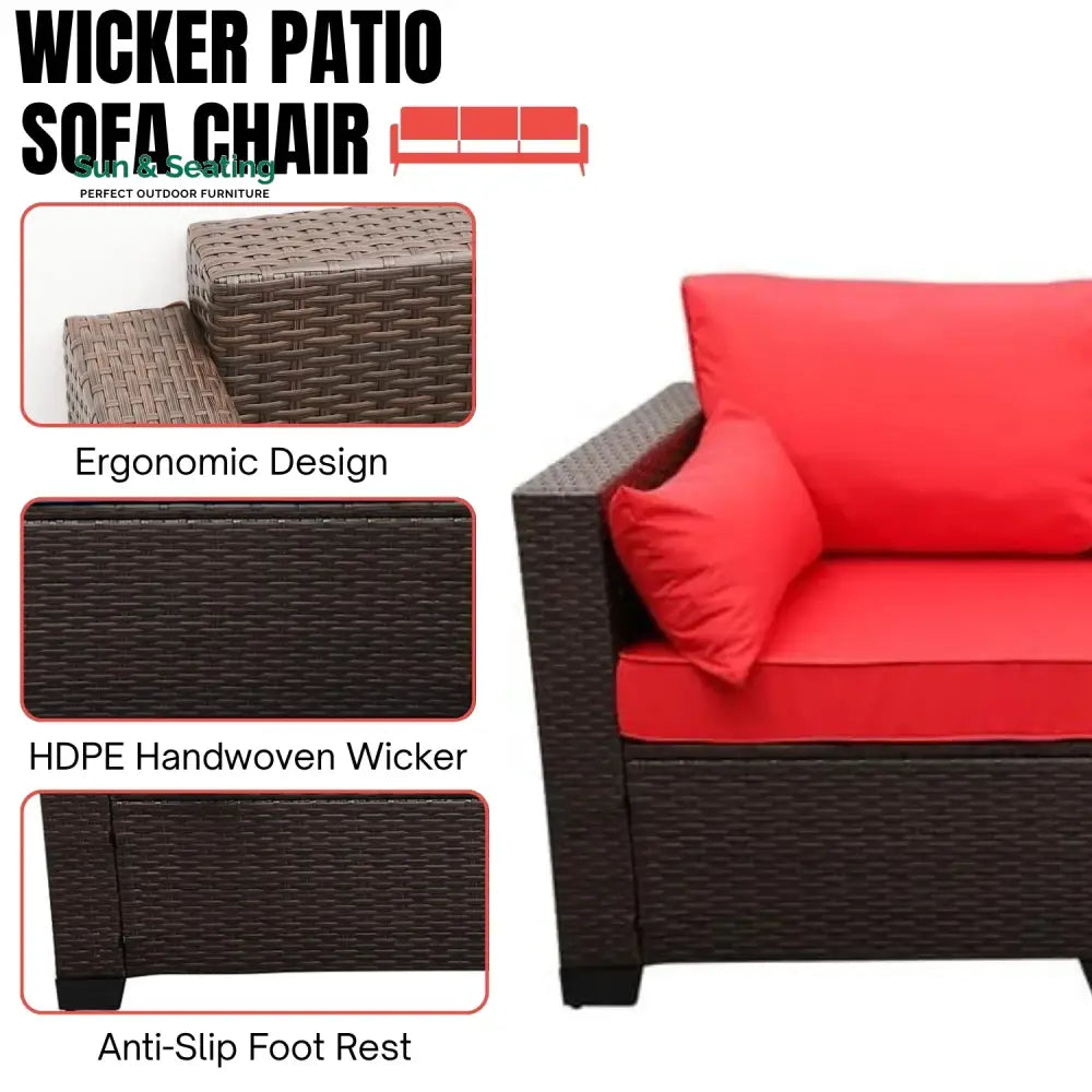 Montserrat 3-Seater Outdoor Rattan Wicker Patio Sofa Sofa Set