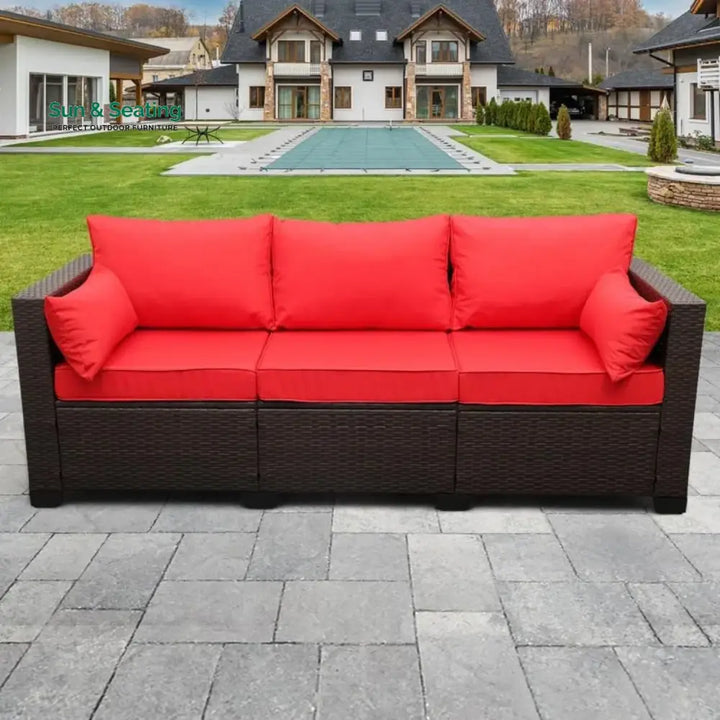 Montserrat 3-Seater Outdoor Rattan Wicker Patio Sofa Sofa Set