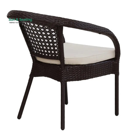 Moonpie Outdoor Patio Seating Set 4 Chairs and 1 Table Set (Dark Brown) Coffee Table Sets