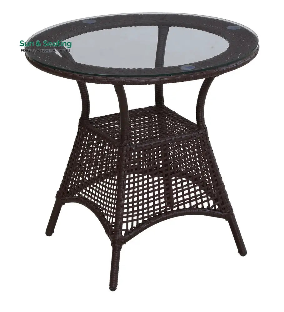 Moonpie Outdoor Patio Seating Set 4 Chairs and 1 Table Set (Dark Brown) Coffee Table Sets