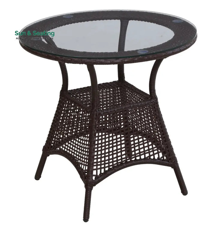 Moonpie Outdoor Patio Seating Set 4 Chairs and 1 Table Set (Dark Brown) Coffee Table Sets