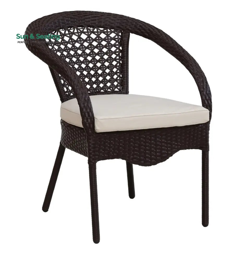Moonpie Outdoor Patio Seating Set 4 Chairs and 1 Table Set (Dark Brown) Coffee Table Sets