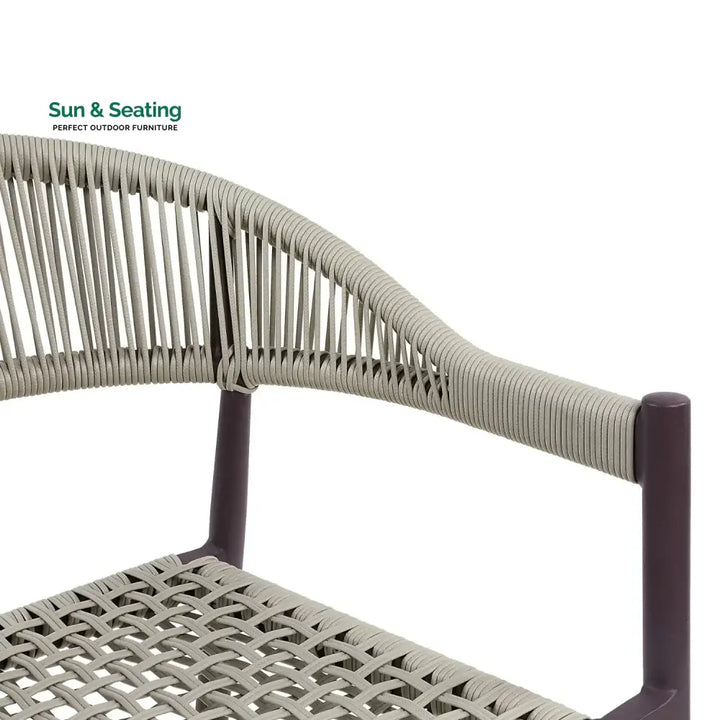 Mrinalini 2-Piece Outdoor Rope Patio Dining Chairs Dinning Chairs