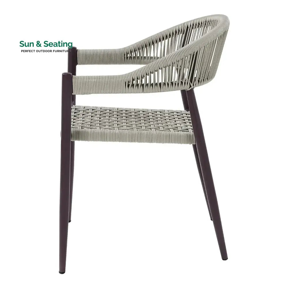 Mrinalini 2-Piece Outdoor Rope Patio Dining Chairs Dinning Chairs