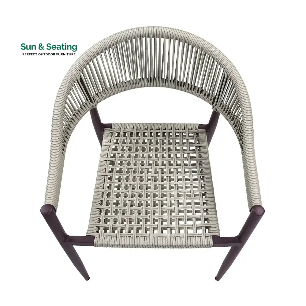 Mrinalini 2-Piece Outdoor Rope Patio Dining Chairs Dinning Chairs