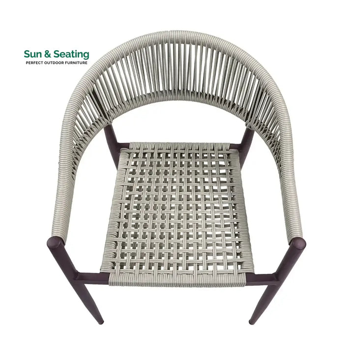 Mrinalini 2-Piece Outdoor Rope Patio Dining Chairs Dinning Chairs
