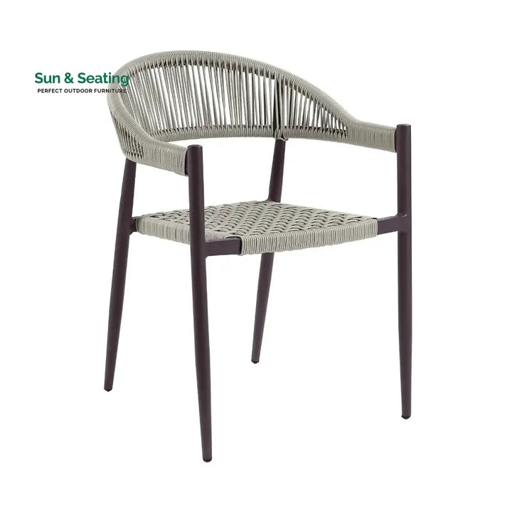 Mrinalini 2-Piece Outdoor Rope Patio Dining Chairs Dinning Chairs