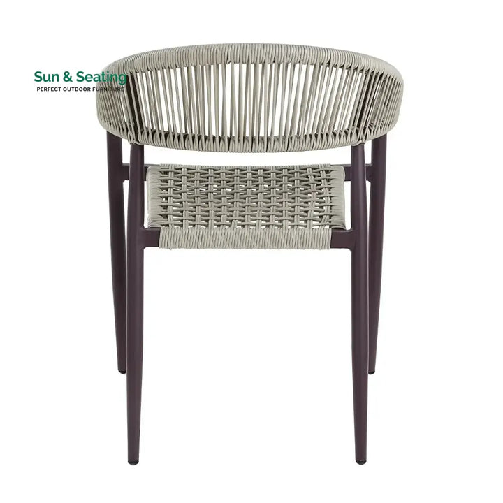 Mrinalini 2-Piece Outdoor Rope Patio Dining Chairs Dinning Chairs