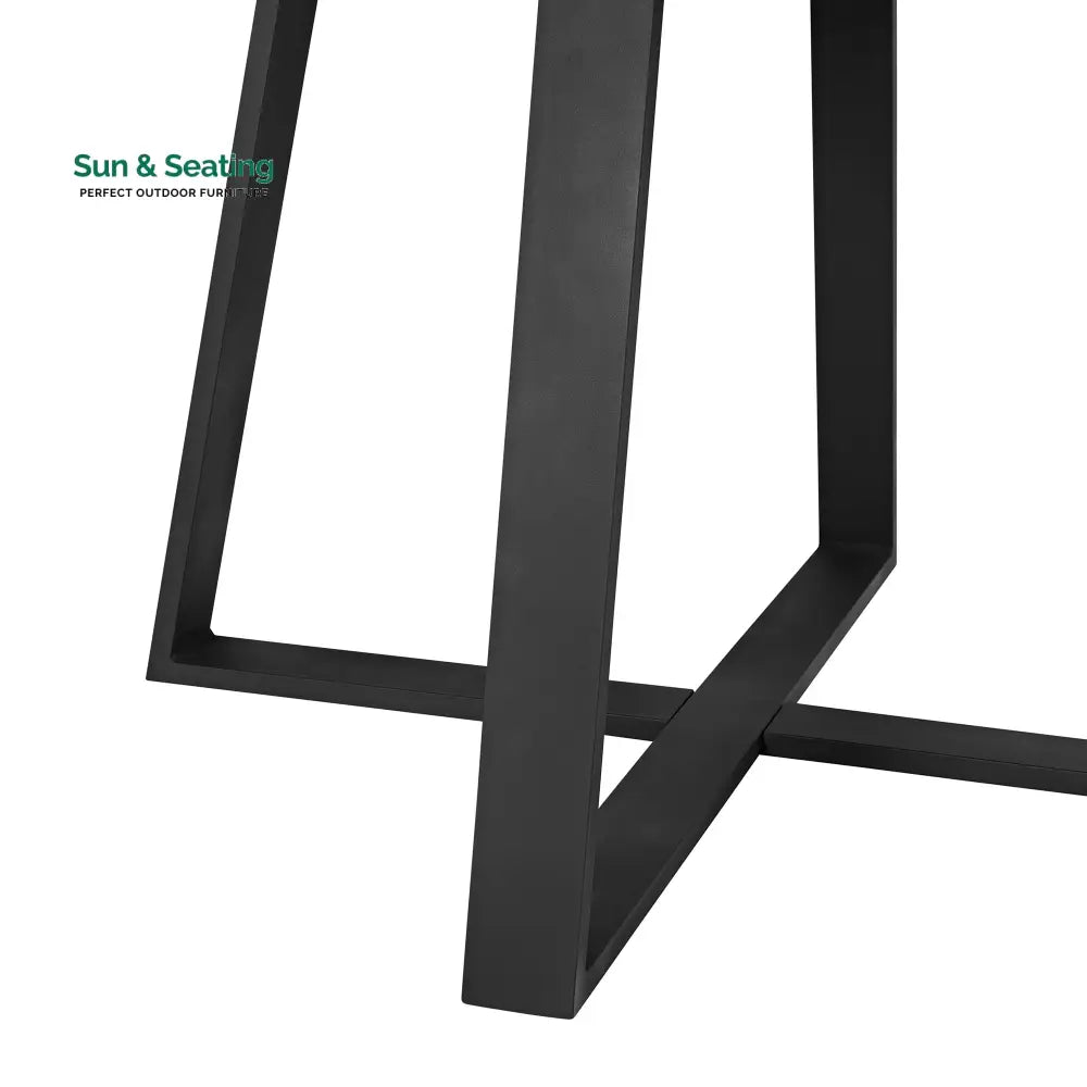 Muno Outdoor Patio Seating Set 4 Chairs and 1 Table Set (Black) Braided &amp; Rope Coffee Table Sets