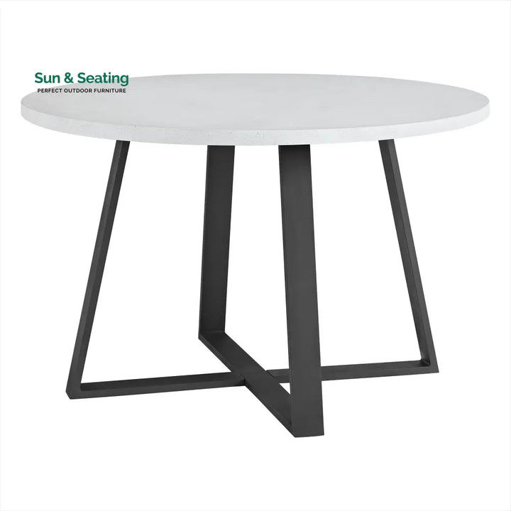 Muno Outdoor Patio Seating Set 4 Chairs and 1 Table Set (Black) Braided &amp; Rope Coffee Table Sets