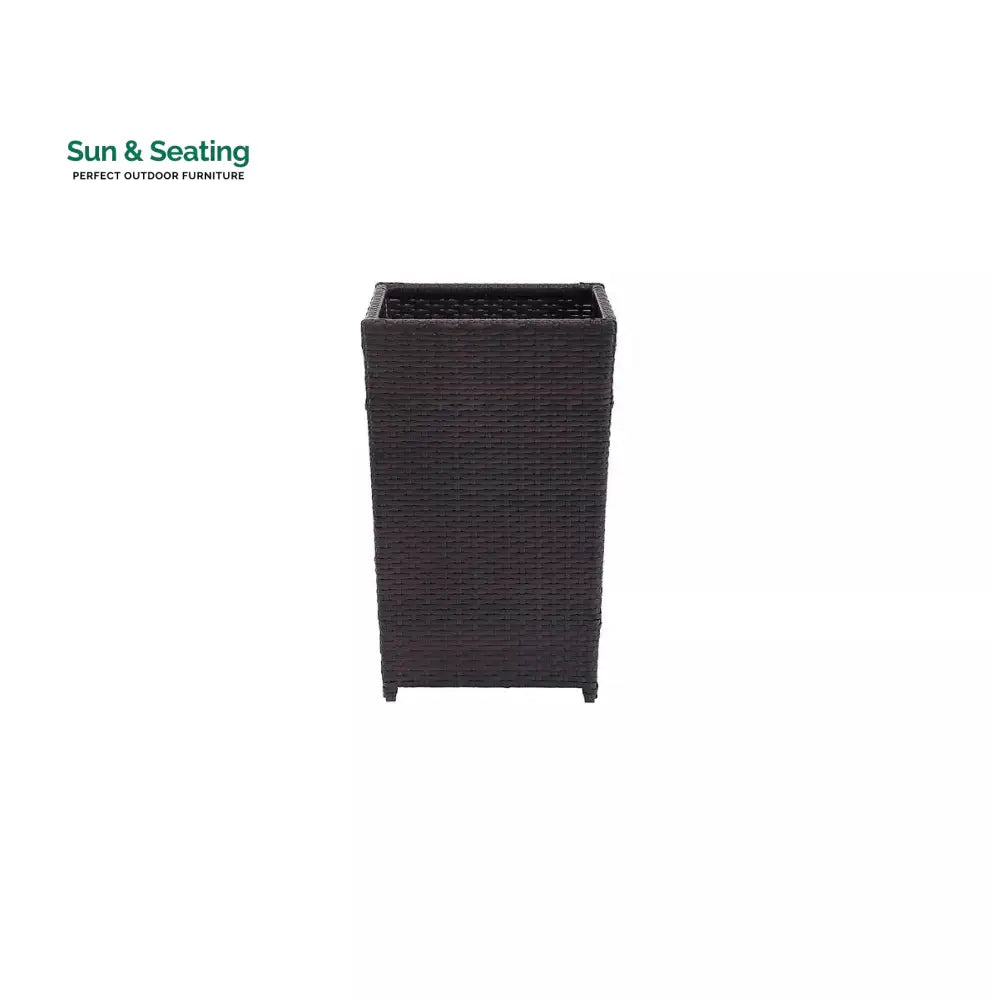 Nadi Outdoor Wicker Planters For Garden Balcony (Dark Brown) Planter