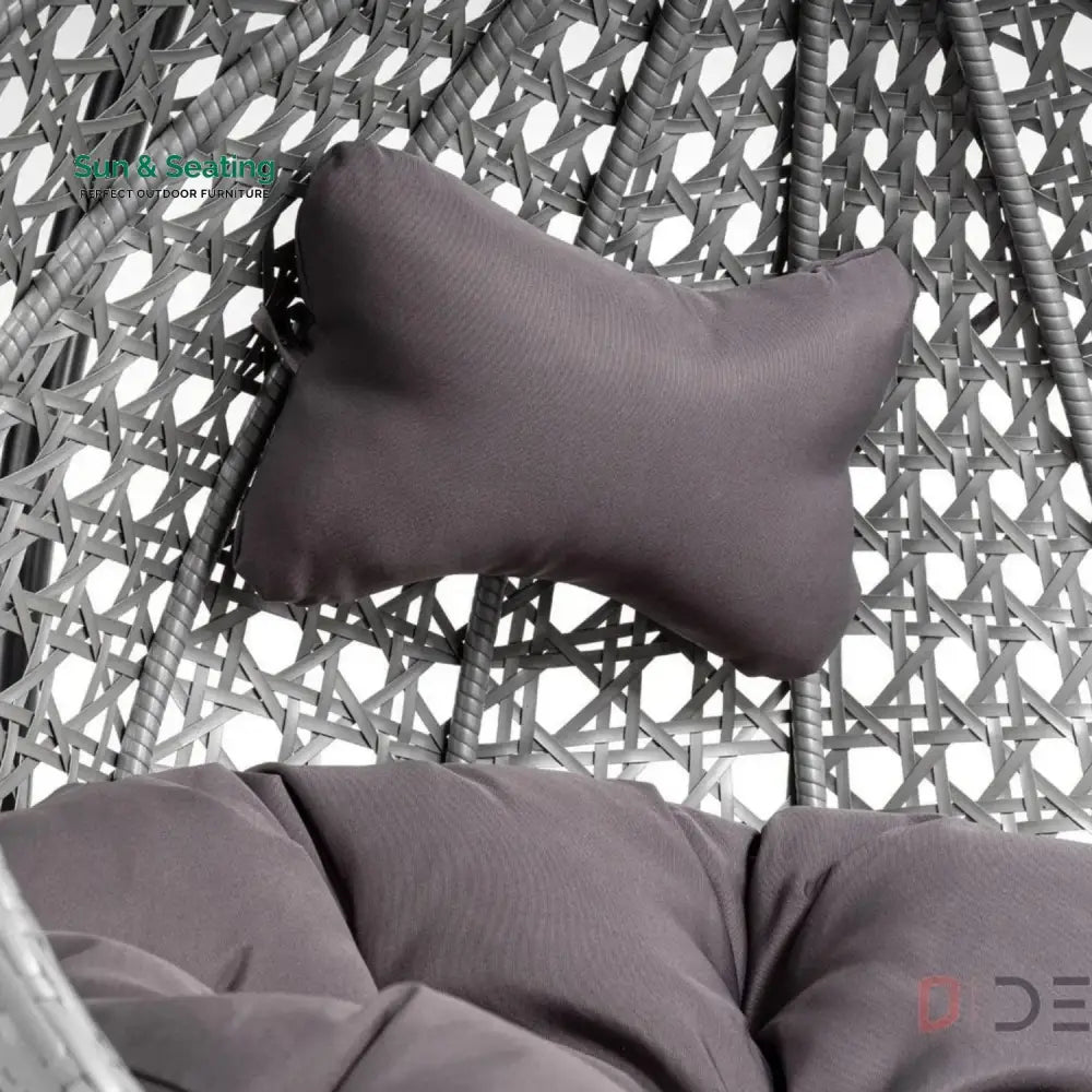 Nainika Single Seater Rattan &amp; Wicker Swing (Grey) Swing