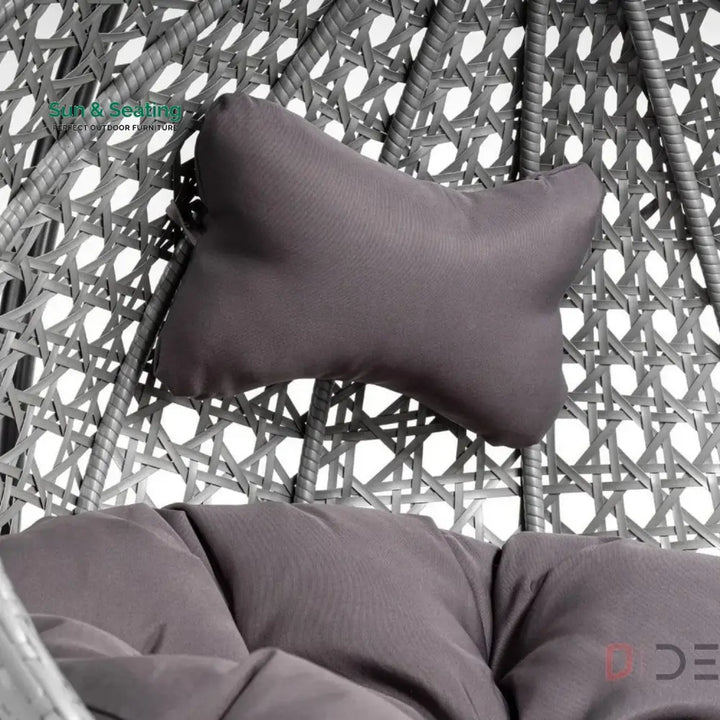 Nainika Single Seater Rattan &amp; Wicker Swing (Grey) Swing